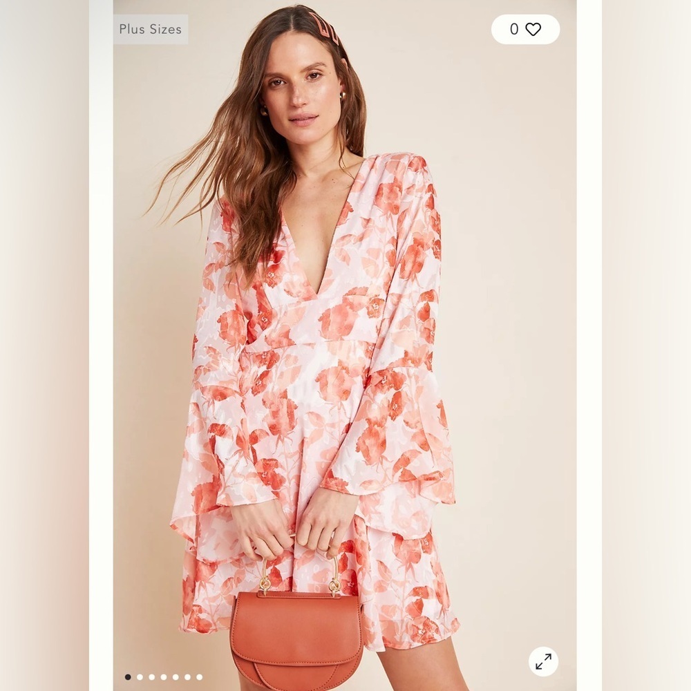 Anthropologie Hutch Amora Burnout Mini Dress Size 6